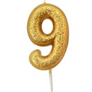 Numeral Moulded Pick Party Candles Gold additional 11