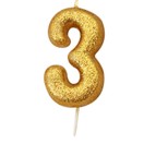 Numeral Moulded Pick Party Candles Gold additional 5