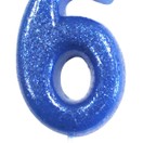 Numeral Moulded Pick Party Candles Blue additional 8