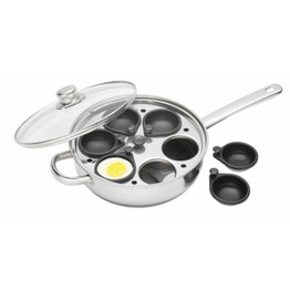 KitchenCraft Clearview Six Hole Egg Poacher 28cm