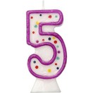 Numeral Birthday Cake Candle Purple additional 5