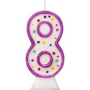 Numeral Birthday Cake Candle Purple additional 8