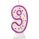 Numeral Birthday Cake Candle Purple additional 9
