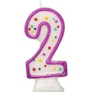Numeral Birthday Cake Candle Purple additional 2