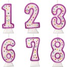 Numeral Birthday Cake Candle Purple additional 1