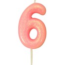 Numeral Moulded Pick Party Candles Pink additional 8