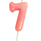 Numeral Moulded Pick Party Candles Pink additional 9