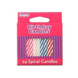 Culpitt Spiral Candles CandyStripe (24)
