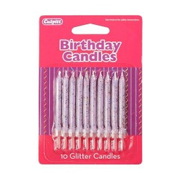 Culpitt Birthday Candles Glitter Lilac DP657