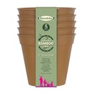 Haxnicks Bamboo Plant Pot Pack of 5 Terracotta additional 1
