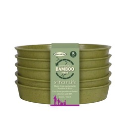 Haxnicks Bamboo Saucer Pack of 5 Sage Green