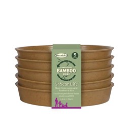 Haxnicks Bamboo Saucer Pack of 5 Terracotta
