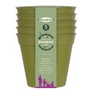 Haxnicks Bamboo Plant Pot Pack of 5 Sage Green additional 2
