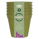 Haxnicks Bamboo Plant Pot Pack of 5 Sage Green additional 3
