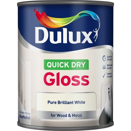 Dulux Pure Brilliant White Quick Dry Gloss Paint
