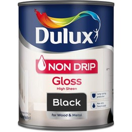 Dulux Black Non Drip Gloss Paint