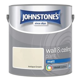 Johnstone's Matt Walls & Ceiling Antique Cream Paint 2.5ltr