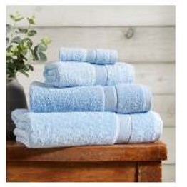 Cheshatex 100% Combed Cotton Plain Dyed Towels Bluebell