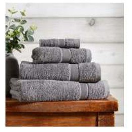 Cheshatex 100% Combed Cotton Plain Dyed Towels Charcoal