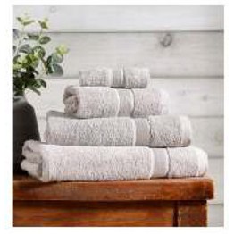 Cheshatex 100% Combed Cotton Plain Dyed Towels Silver