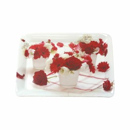 Stow Green Scatter Tray Red Flowers