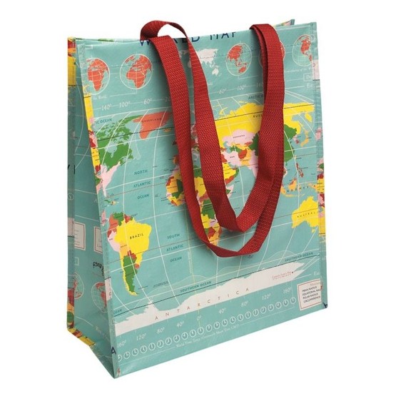 Recycled Shopping Bag World Map 25082
