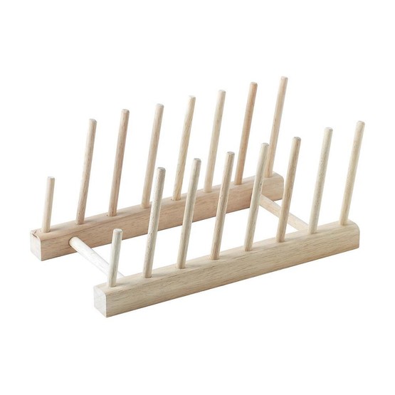 Stow Green Wooden Plate Rack Large