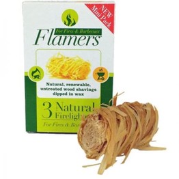 Flamers Natural Firelighters 3pack Trail Size