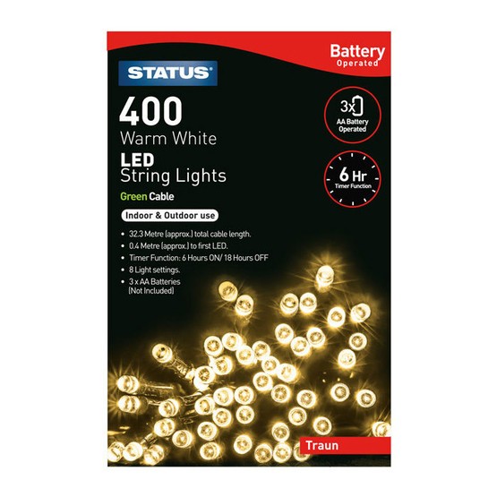 String Lights Battery Operated 400LED