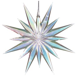 Festive Hanging Glitter Starburst 12cm P001405
