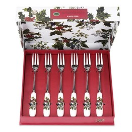 Portmeirion The Holly and The Ivy Pastry Fork Set of 6