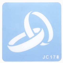Jem Stencil Entwined Rings JC178