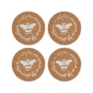 Cooksmart Bumble Bee Pack of 4 Cork Coasters additional 2