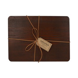 Creative Tops Naturals Pack of 4 Wooden Tablemats Brown