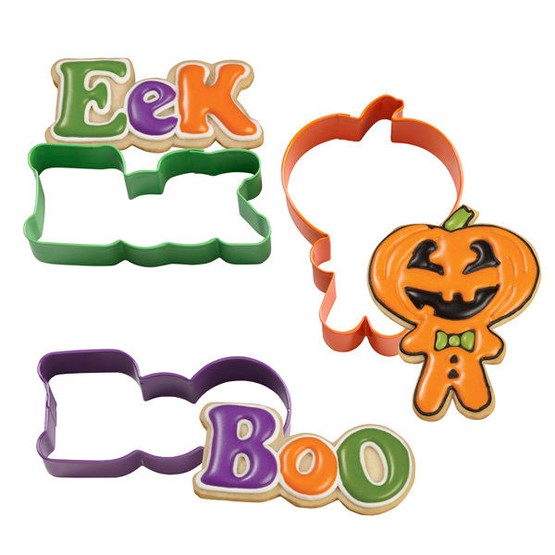 Wilton Pumpkin-Head Boy, Boo, and Eek Cutter Set