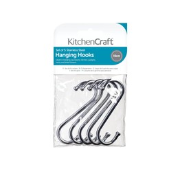 Kitchencraft Chrome Plated S Hook 10cm pack of 5 KCHOOKS