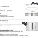 Tower High Dome Aluminium Pressure Cooker 6ltr additional 2