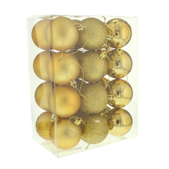 Festive Gold Bauble 60mm Box of 24 P007965