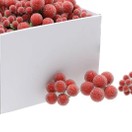 Festive Red Frosted Berry Cluster Pick P003487 additional 2