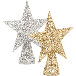 Festive Tree Top Star Gold or Silver 17.5cm 121786