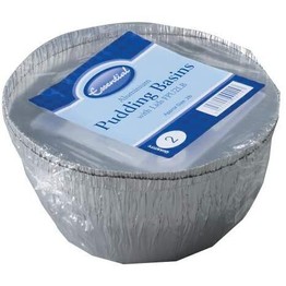 Essential Foil Pudding Basin 2lb Pk2