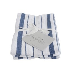 Stow Green Belgravia Basket Weave Tea Towel Set of 2 Blue