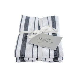 Stow Green Belgravia Basket Weave Tea Towel Set of 2 Grey