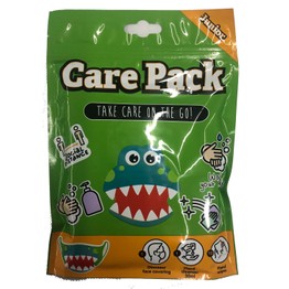 Dinosaur Stay Safe Care Pack Mask with Gel and Wipes