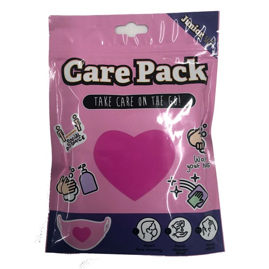 Hearts Stay Safe Care Pack Mask with Gel and Wipes