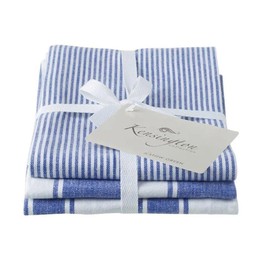 Kensington Stripe Tea Towel Set of 3 Blue