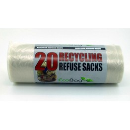 Eco Bags Clear Recycling Refuse Sacks (20)