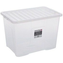 Wham Crystal 80ltr Box & Lid Clear - 11315
