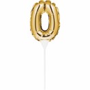 Cake Topper Mini Balloon Gold Numeral additional 1