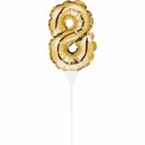 Cake Topper Mini Balloon Gold Numeral additional 9
